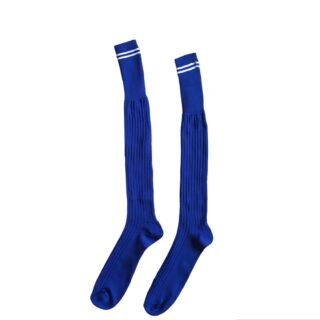 Prof School Long Socks in Royal and White stripes