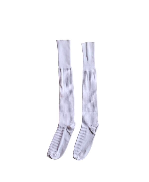 Prof plain White long school socks