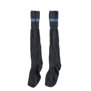 Prof School Long Socks in Grey and Sky stripes