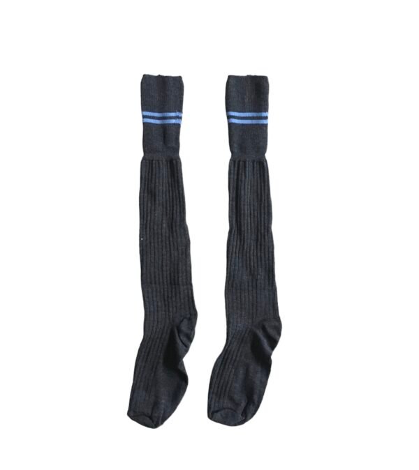 Prof School Long Socks in Grey and Sky stripes