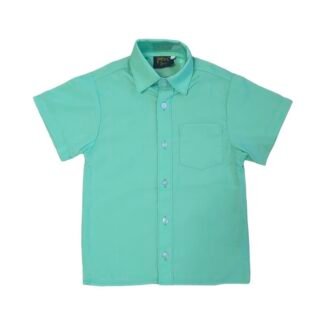 Prof Kid's Green Short Sleeve Shirt