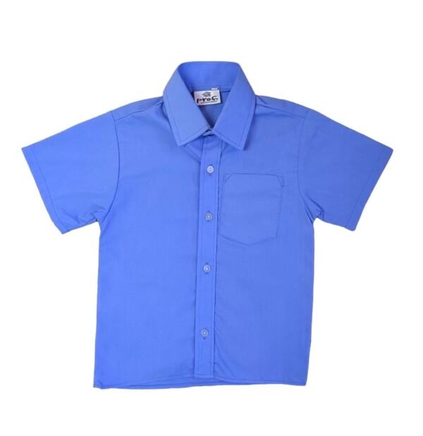 Prof Men's Blue Short Sleeve Shirt