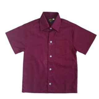 Prof Kid's Maroon Short Sleeve Shirt