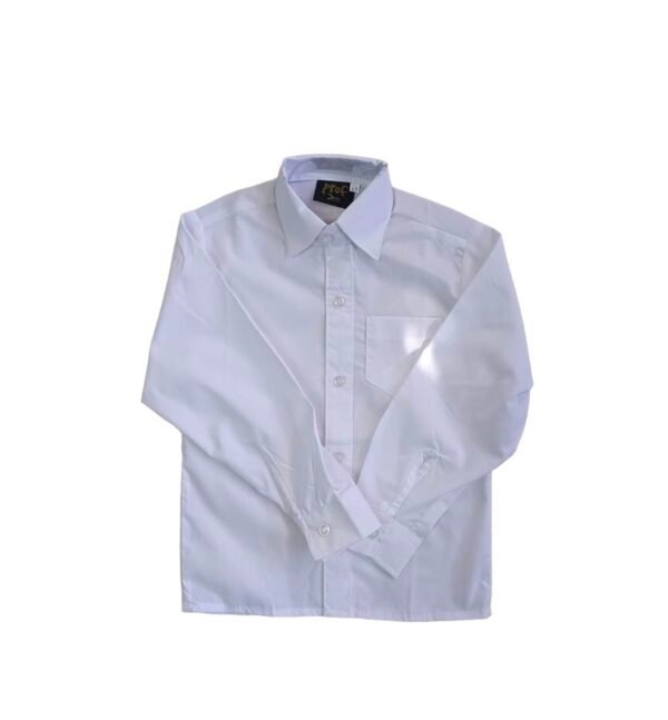 Prof Kid's White Long Sleeve Shirt