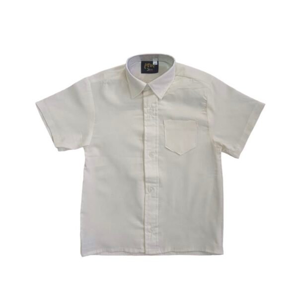 Prof Kid's Cream Short Sleeve Shirt