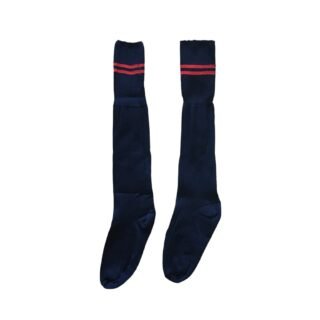 Prof School Long Socks in Navy and Red stripes