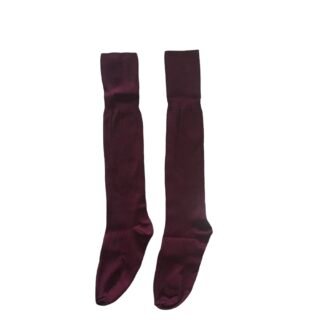 Prof plain Maroon long school socks