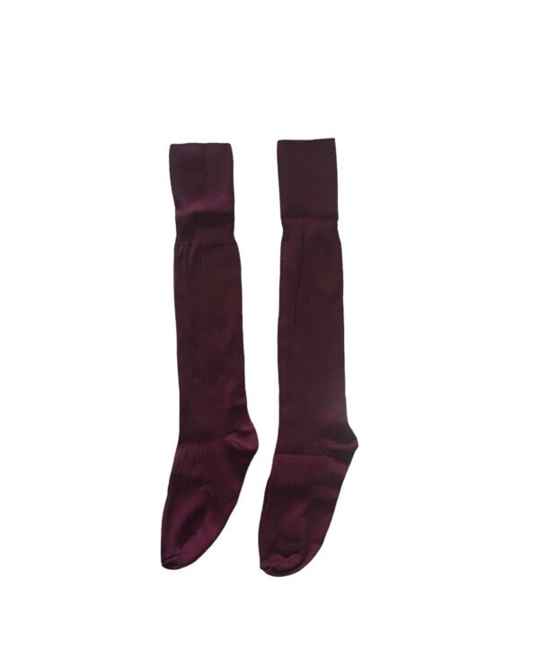 Prof plain Maroon long school socks