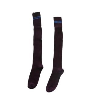 Prof School Long Socks in Maroon and Sky stripes