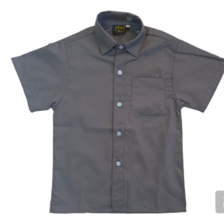 Prof Kid's Grey Short Sleeve Shirt