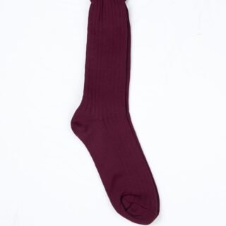 Plain maroon long School Socks