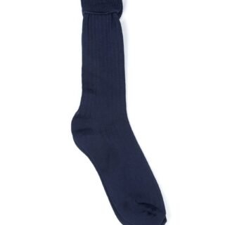 Prof Plain Navy Long School Socks