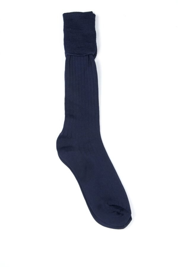 Prof Plain Navy Long School Socks