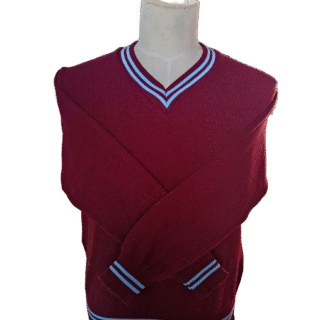 Genius Maroon and Sky Striped Long Sleeve School Jersey - Unisex