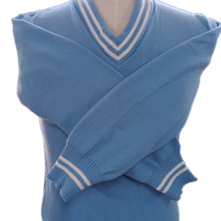 Genius Sky and White Striped Long Sleeve School Jersey - Unisex