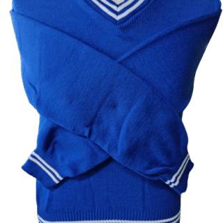 Genius Royal Blue and White Striped Long Sleeve School Jersey - Unisex