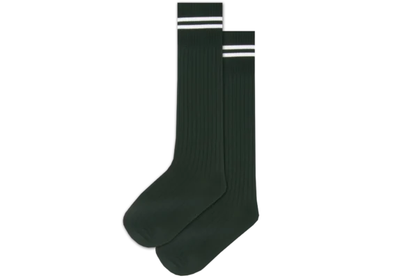 Prof Green And White School Long Sock
