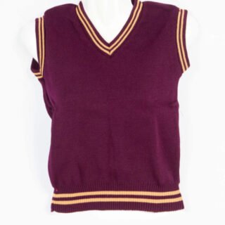 Maroon and Gold School Pullover by Prof Cheapest Price Best Quality