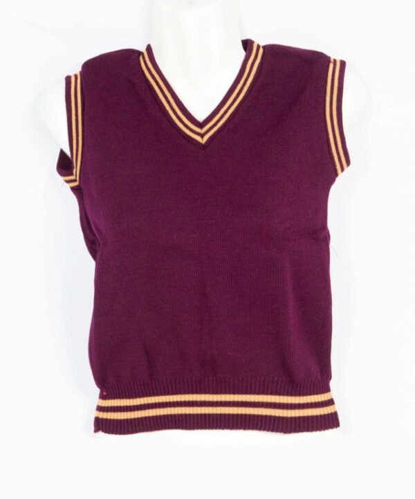 Maroon and Gold School Pullover by Prof Cheapest Price Best Quality