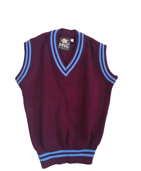 Maroon and Sky School Pullover by Prof Cheapest Price Best Quality