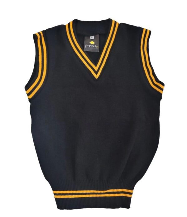 Black and Gold  School Pullover by Prof Cheapest Price Best Quality