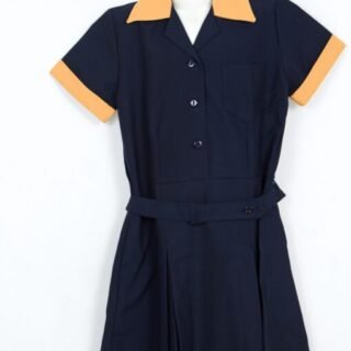 Navy and Gold Pleated tunic uniform