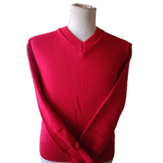 Genius Plain Red Long Sleeve School Jersey