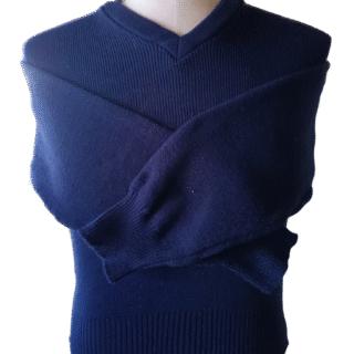 Genius Plain Navy Blue Long Sleeve School Jersey-Unisex