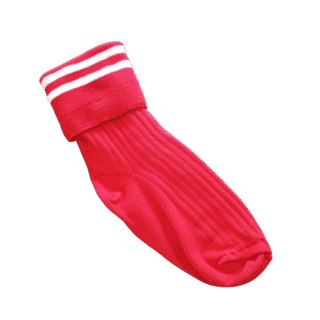 Prof Red And White Striped School Sock
