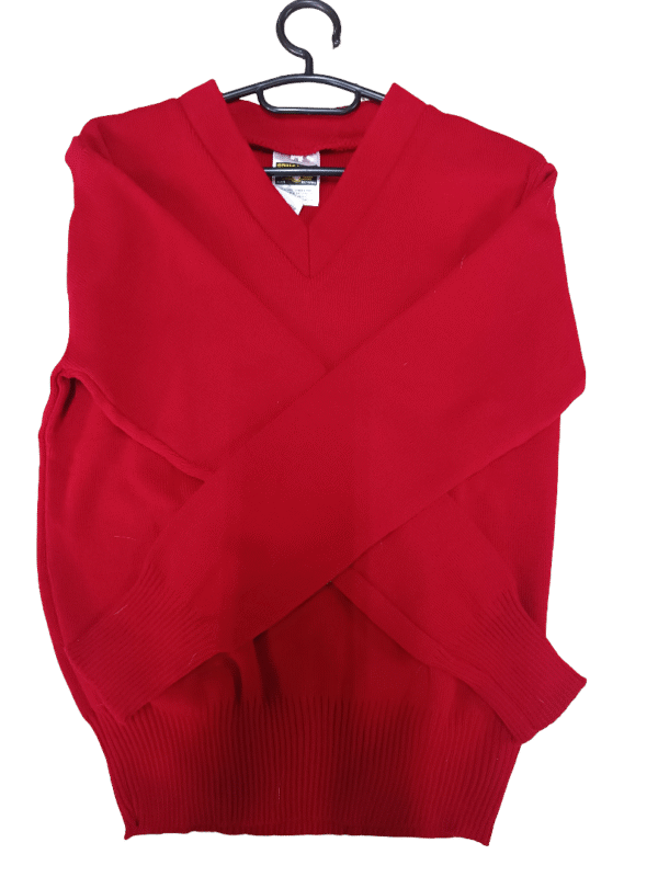 Prof Plain Red Long Sleeve Jersey - Unisex - Image 2