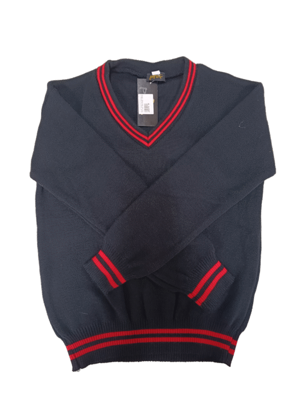 Prof Red and Black Striped Long Sleeve Jersey - Unisex
