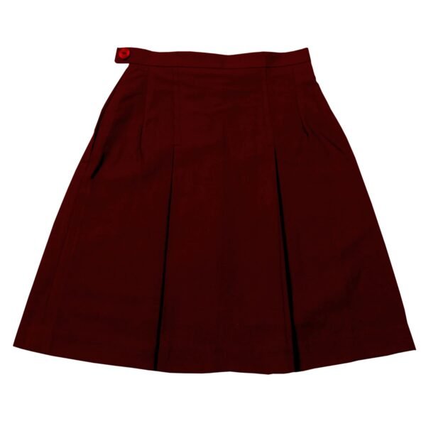 Prof Premium Pleated School Skirt-Maroon