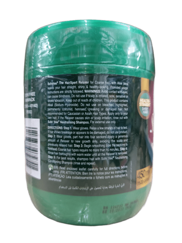 Softnfree Creme Relaxer For Super Coarse Hair+Shampoo-450ML - Image 2