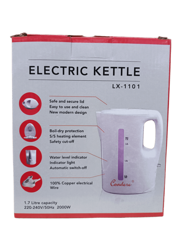 Condere Electric Kettle 1.7L 2000W - Image 3