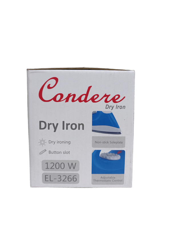 Condere EL-3266 Dry Iron 1200W 220-240V/50Hz - Image 2