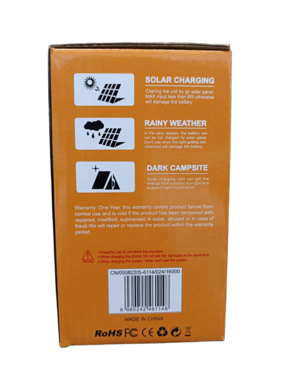 Sun S-6114 solar Lighting System With Flashlight - Image 2