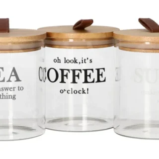 Danny Home Tea/Coffee/Sugar Storage Jar 3Pc