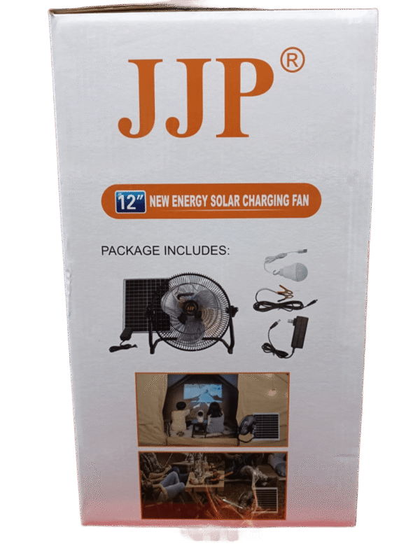 JJP PDS-A812 12” New Energy Solar Charging Fan - Image 3