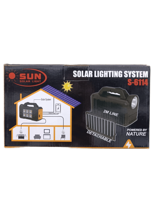 Sun S-6114 solar Lighting System With Flashlight