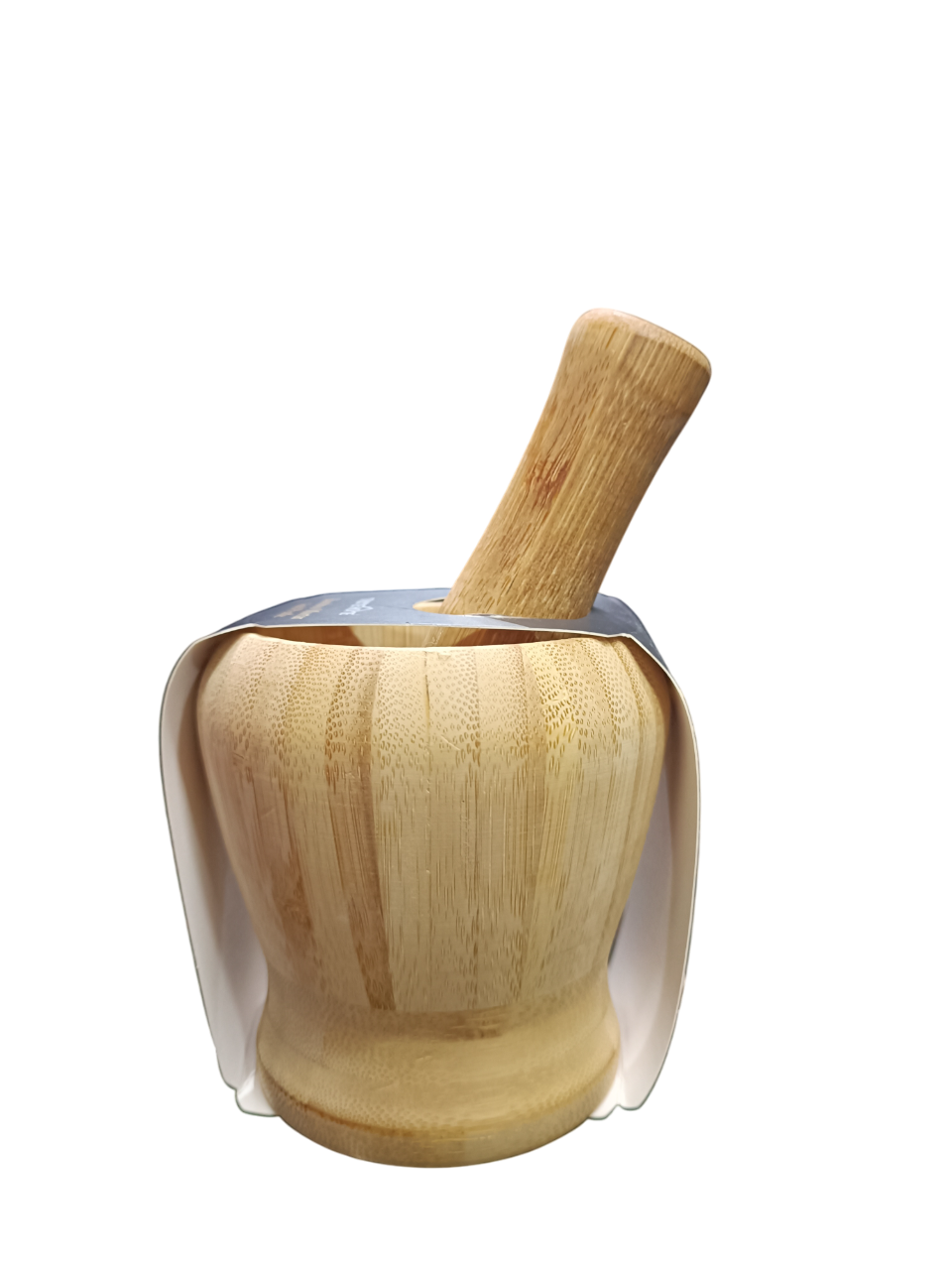 TAKMEHOME Bamboo Mortar and Pestle Set - Natural Kitchen Grinder for Spices, Garlic & Herbs - Image 2